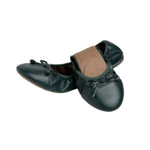 Talaria Green Ballet Flats with Case Size 9 Foldable Green Flats